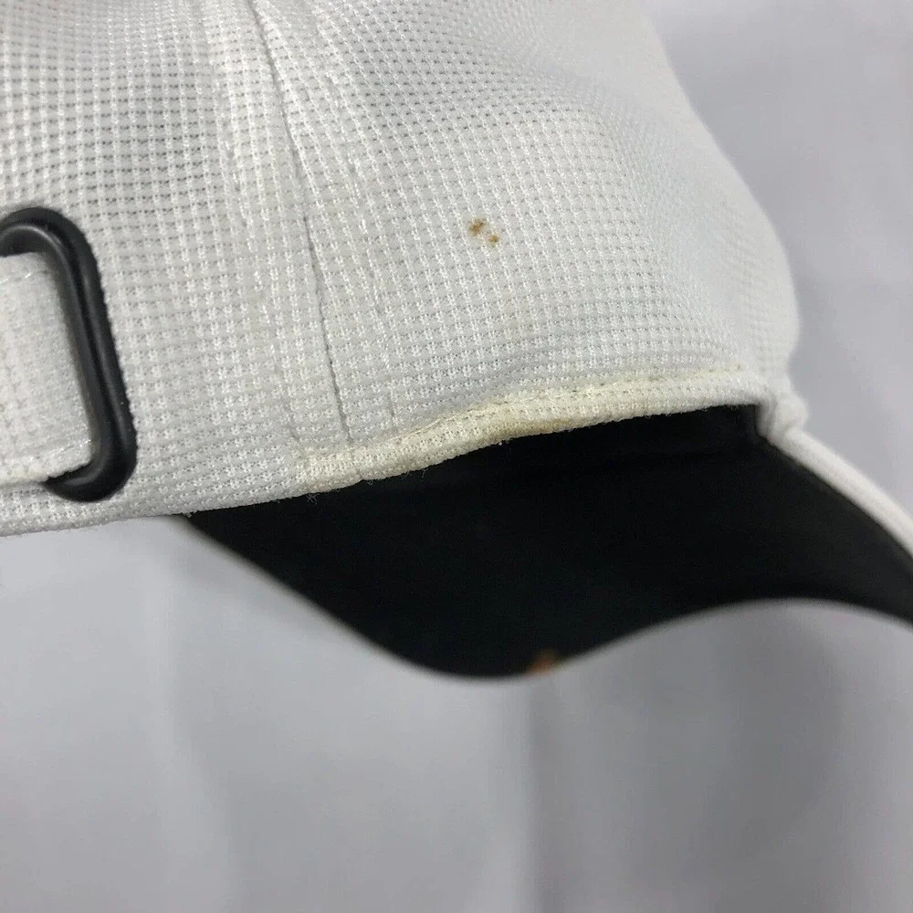 TaylorMade 1R Golf Hat White Embordered Baseball Cap Adjustable Polyester OSFM
